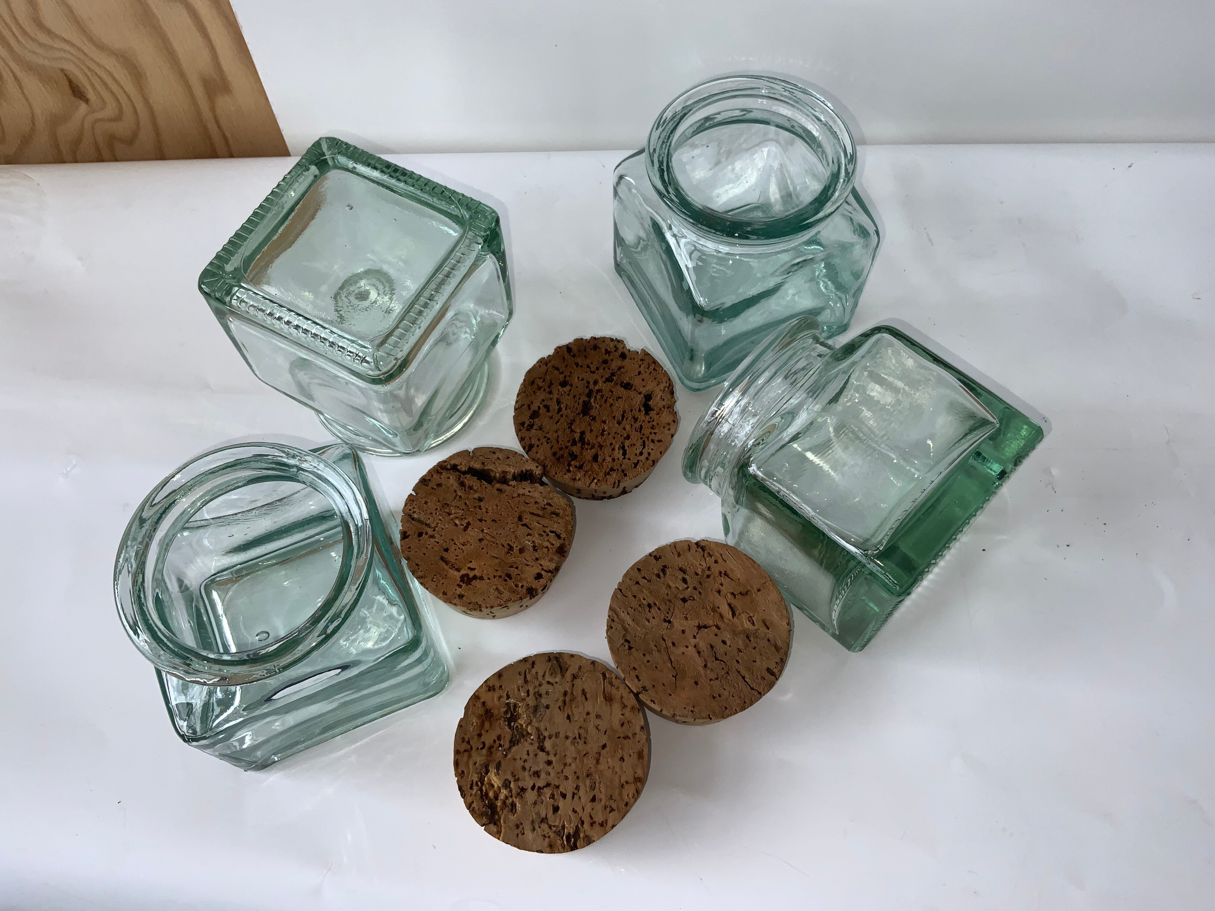 Set de 4 pots vintage