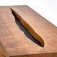 Modern coffee table, solid cherry and walnut