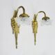 Pair of Art Nouveau bronze wall lights