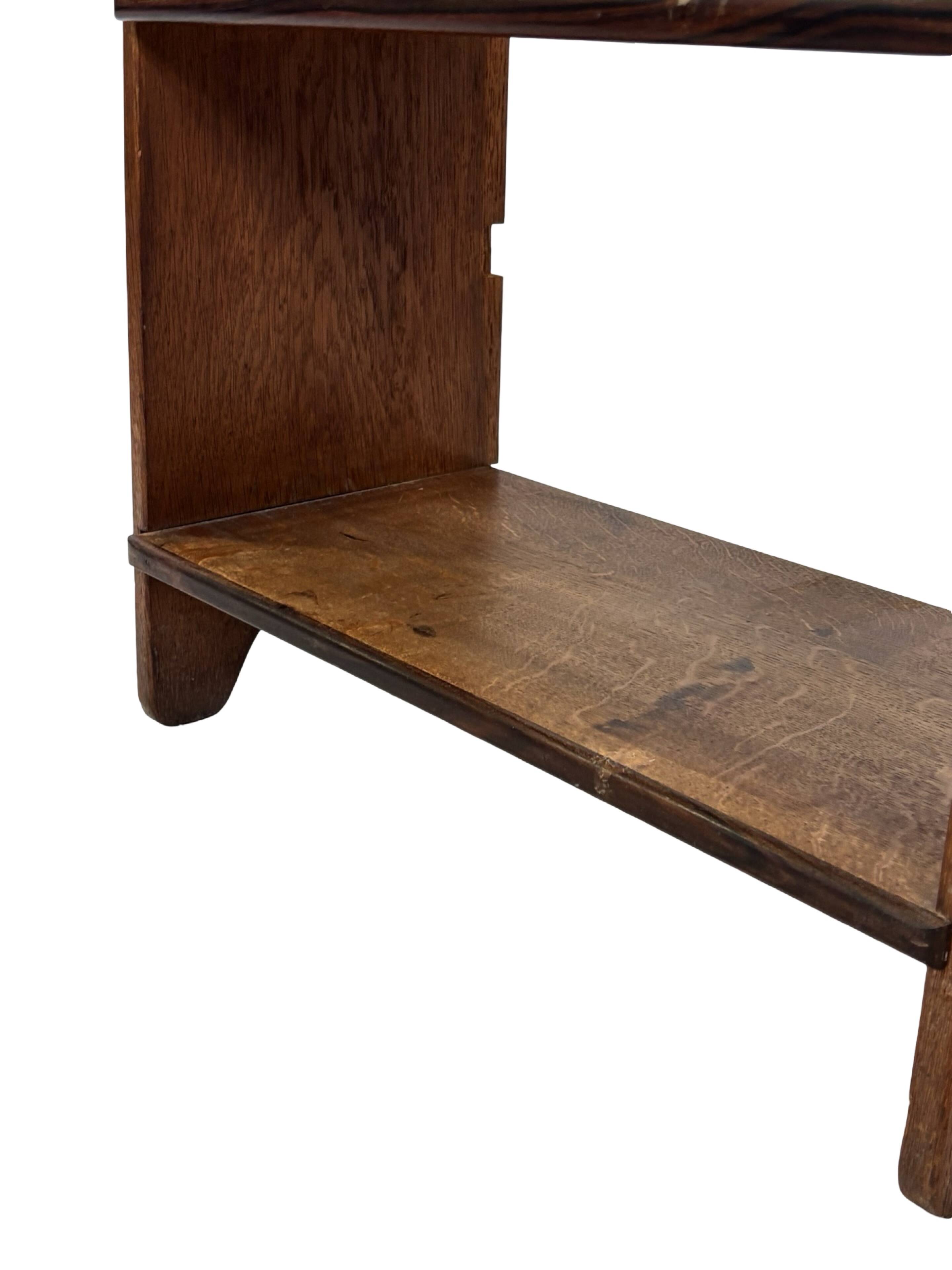 Art Deco Oak compact bookcase minimalist design