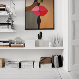 Acrylic paint The last of kisses colorful painting for contemporary design
