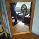 Vintage Scandinavian pine mirror