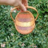 Retro egg wicker basket
