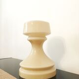 Lampe de table en verre d’échecs beige par Ivan Jakes, années 1960