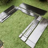 Pompadour fireplace in black marble nineteenth century.