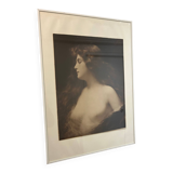 portrait of a woman, 19th century photo A. Piot