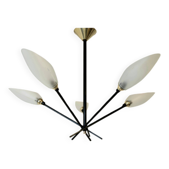 Vintage Mikado pendant chandelier 1950