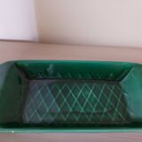 2 vintage earthenware cake dishes.