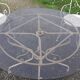 Garden furniture wrought iron and smoked glass 1900