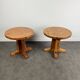 Pair of antique round coffee tables