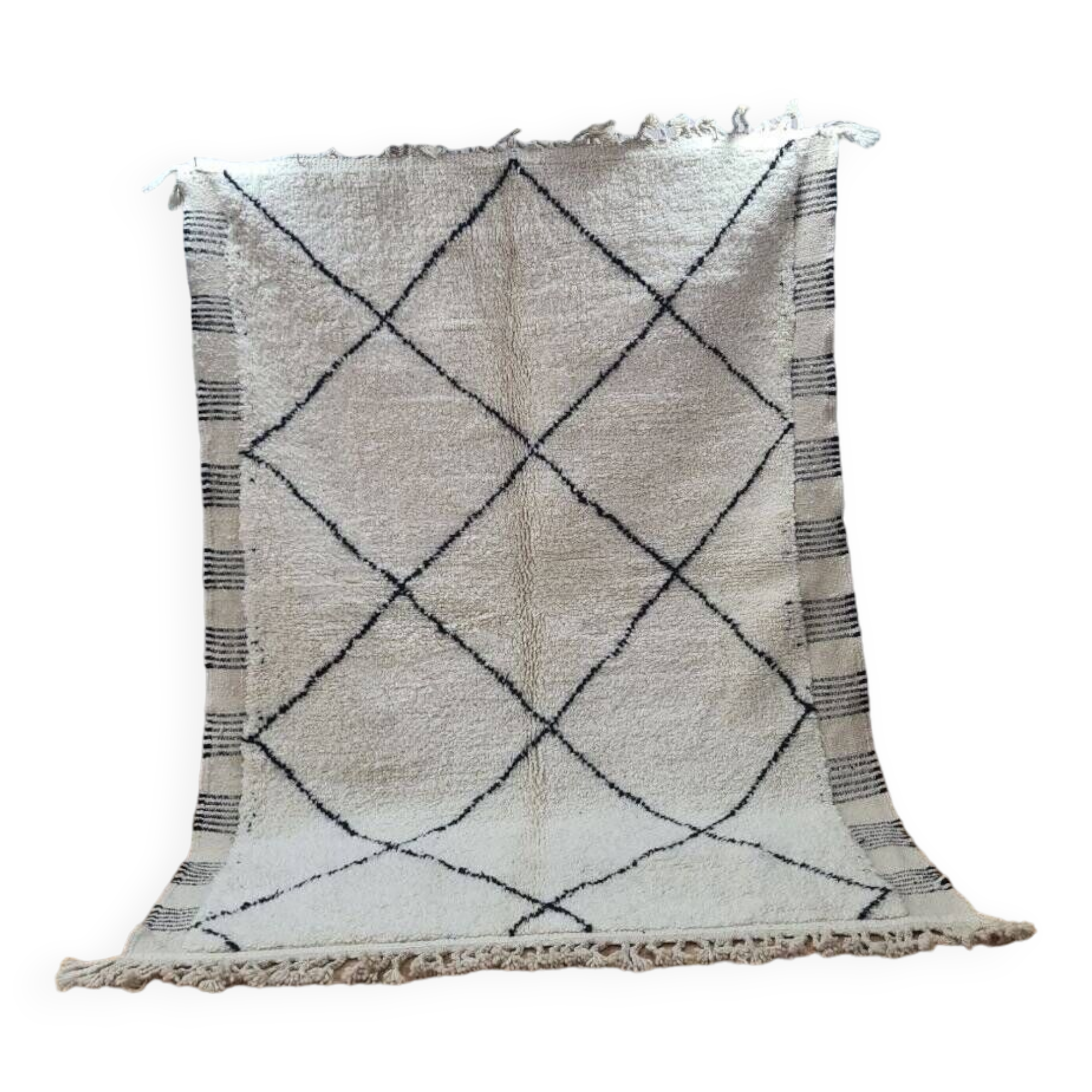 Handmade wool Berber rug 250x150 cm