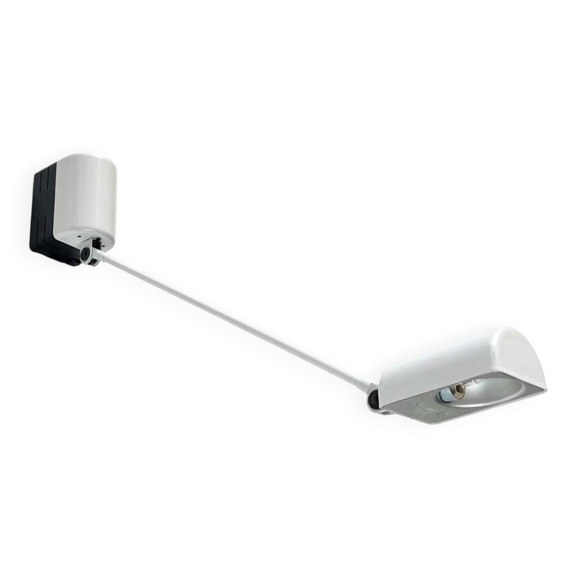 Classic white wall lamp Daphinette Italian vintage by Tommaso Cimini for Lumina, 1980s.