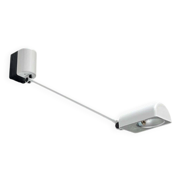 Classic white wall lamp Daphinette Italian vintage by Tommaso Cimini for Lumina, 1980s.