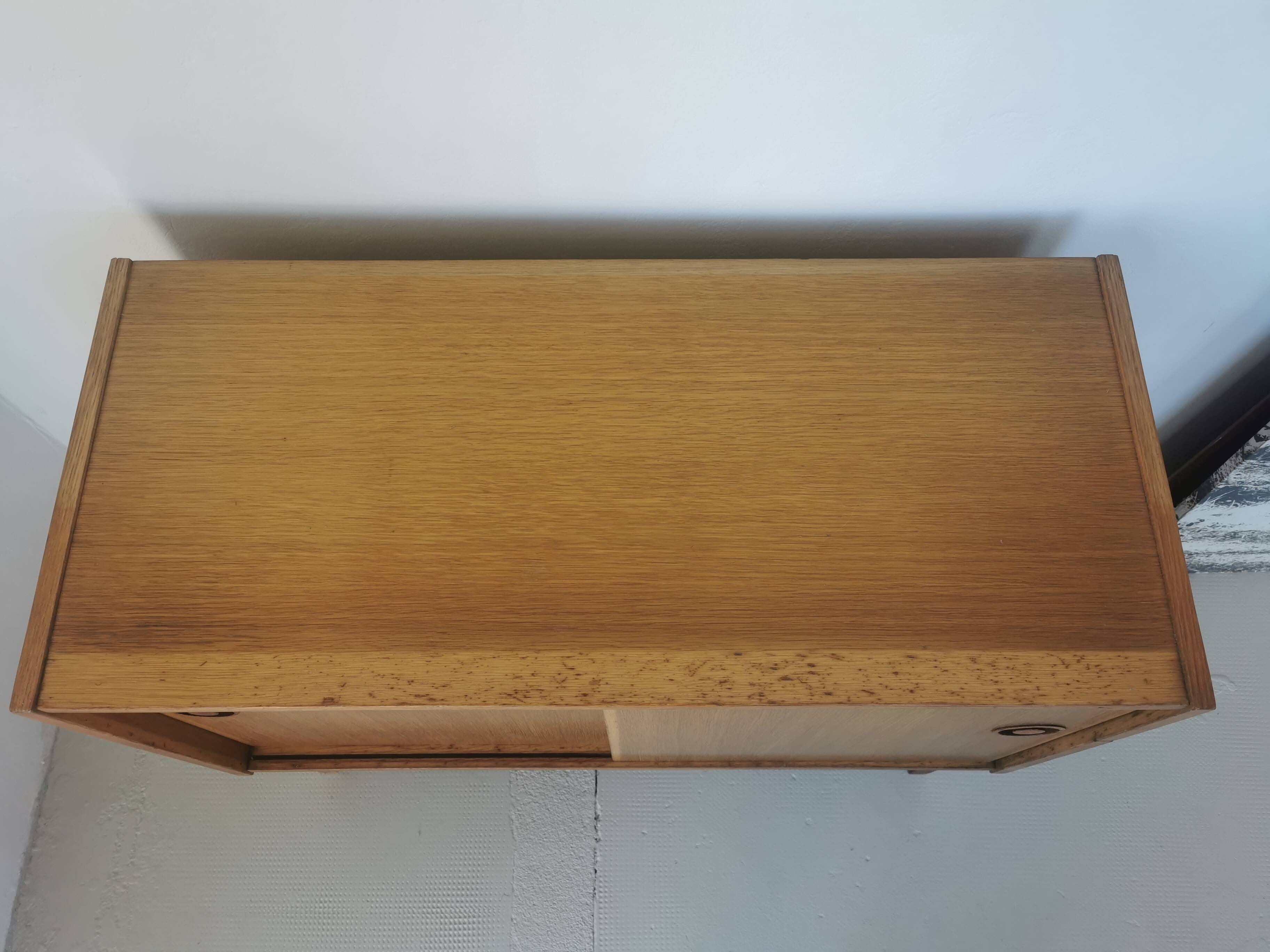 Danish sideboard, sliding doors, in oak