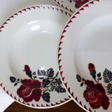 6 assiettes creuses de  St Amand modèle Café Mars