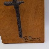 Brutalist sculpture, crucifix by René Mignion, France, 1967