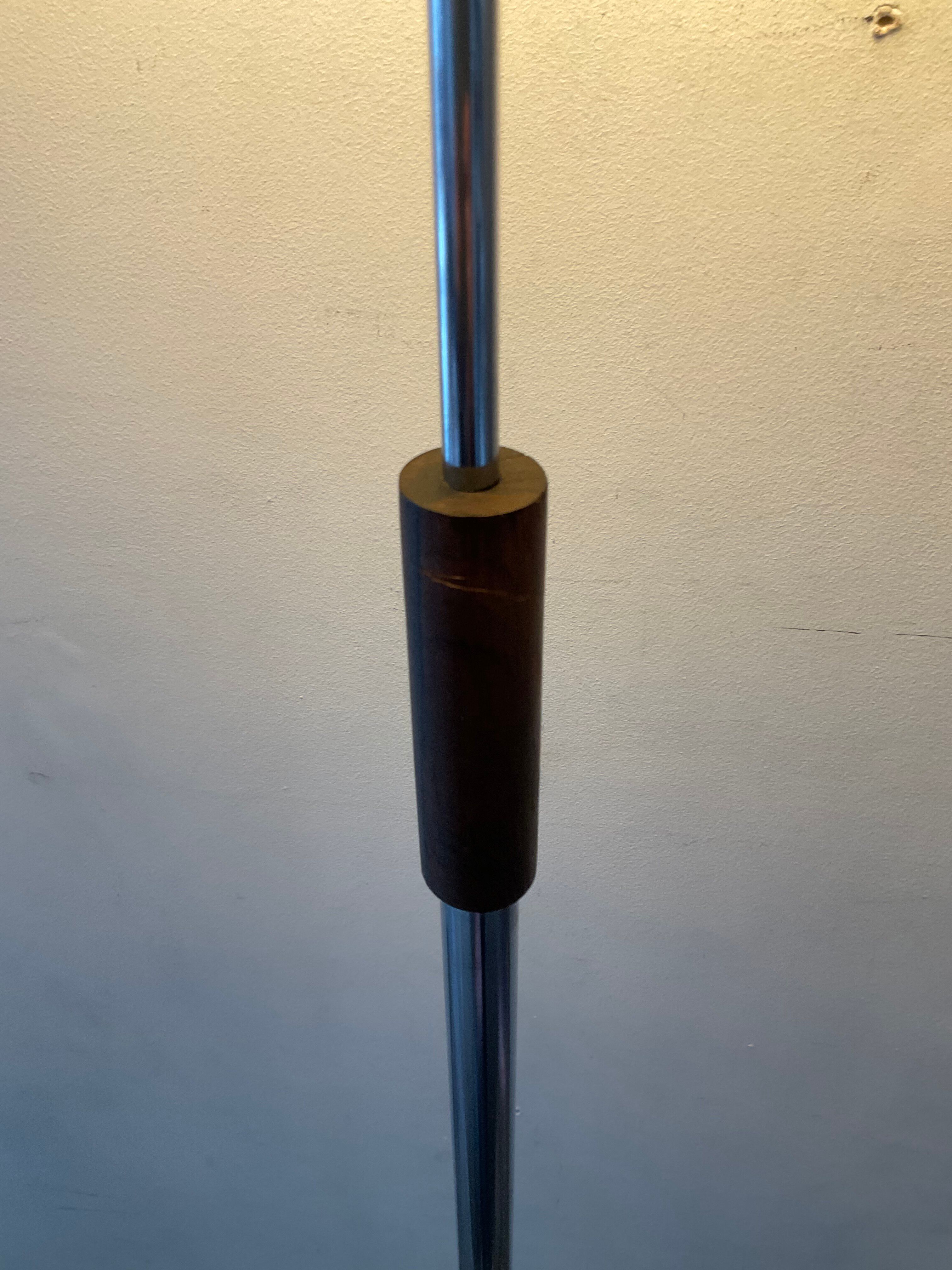 1970s floor lamp in metal and teak