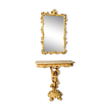 Rococo Style Console and Mirror Set
