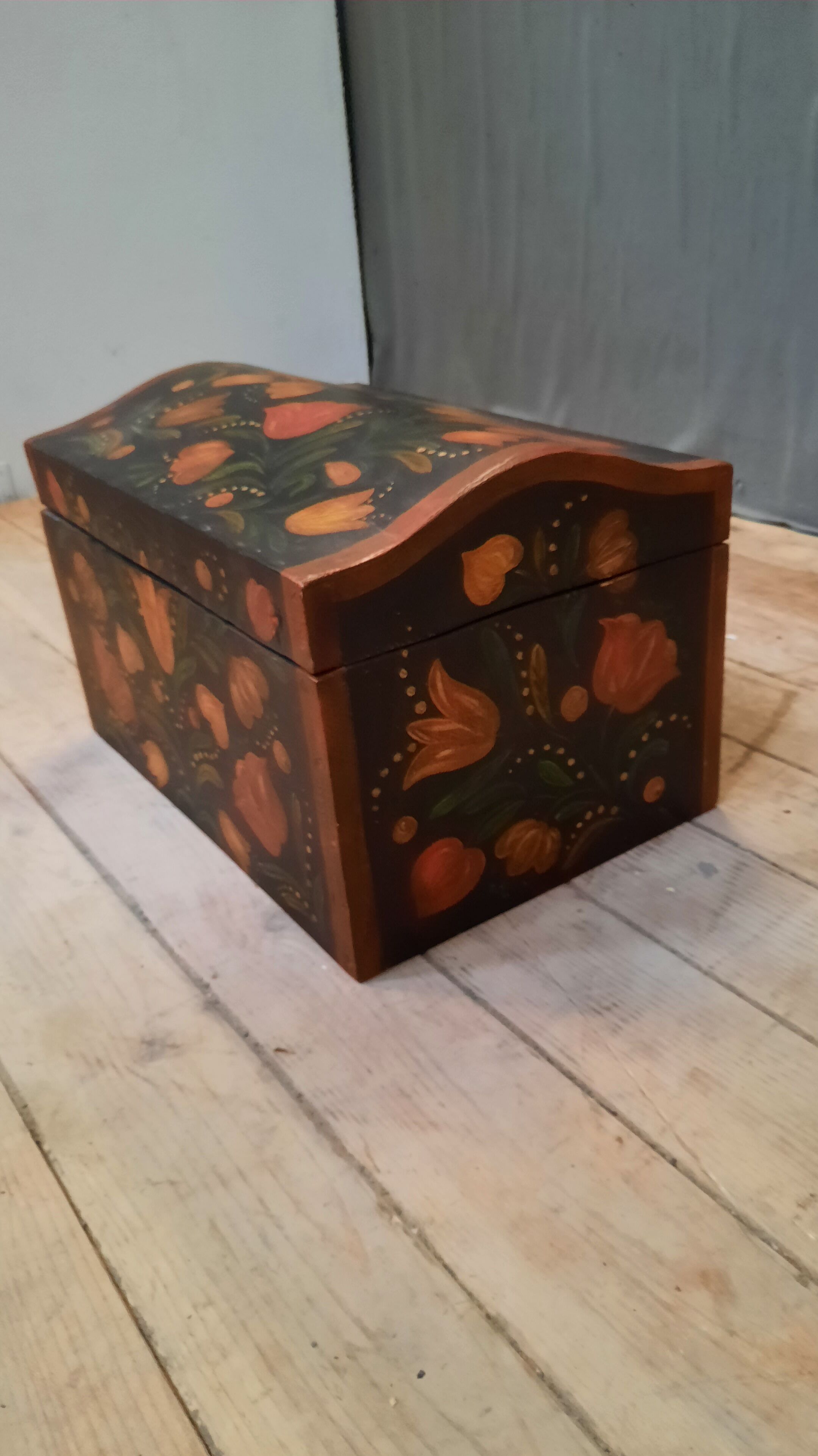 Painted chest in norman style