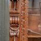 19th century carved solid wood hunting lodge sideboard