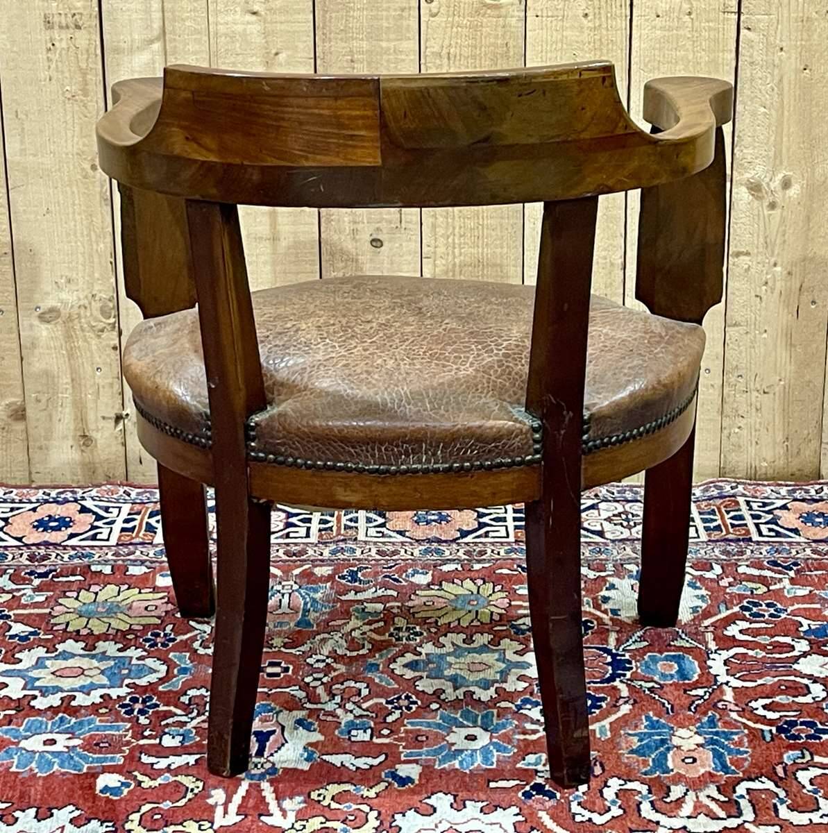Regency style desk and armchair from the Napoleon III period - late 19th century