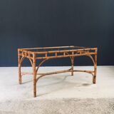 Mid-Century Chippendale Bamboo Dining Table, Italy, 1960s