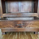 Walnut cabinet with Louis Philippe mirror door