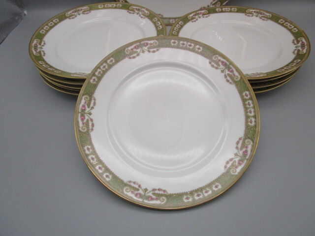 Old dessert service in Limoges porcelain