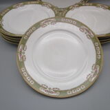 Old dessert service in Limoges porcelain