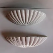 Shell-shaped ceramic wall light Italian