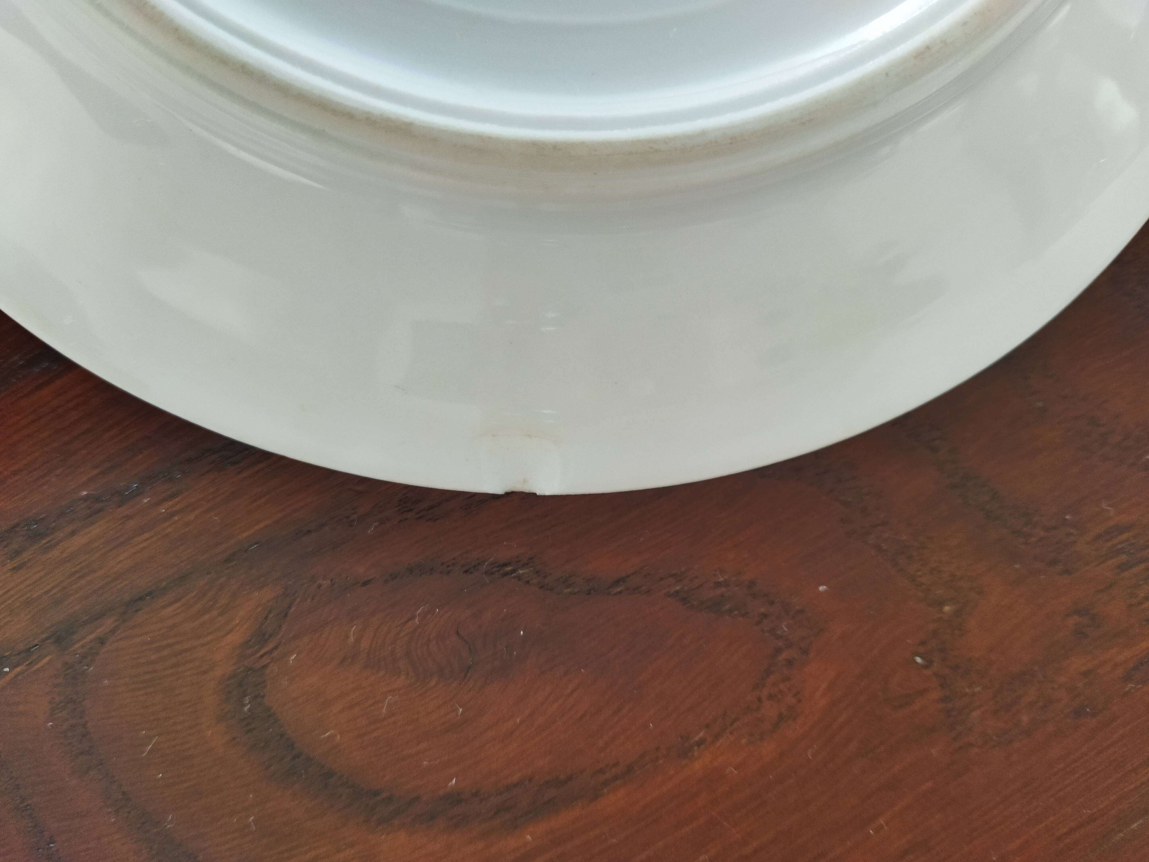 Platter and 11 dessert plates in Chapus Frères Limoges porcelain