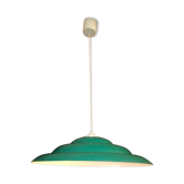 Chandelier hanging metal green and white vintage