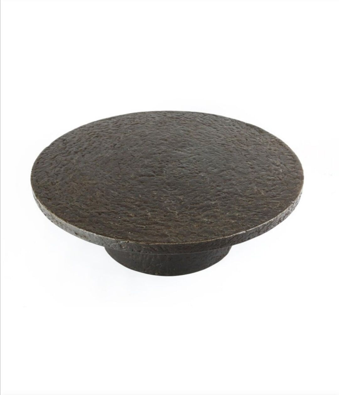 Table basse ronde brutaliste années 70