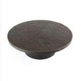 Table basse ronde brutaliste années 70
