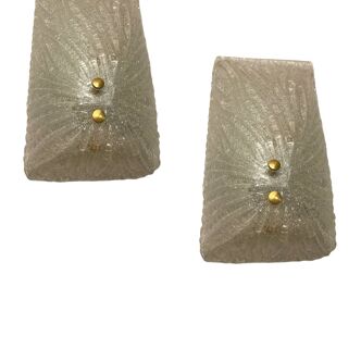 Murano Glass Sconces Set of 2 1970’s