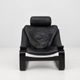 Kroken Armchair in Black Leather by Ake Fribytter for Roche Bobois