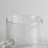Engraved glass pitcher, wheat ears decoration