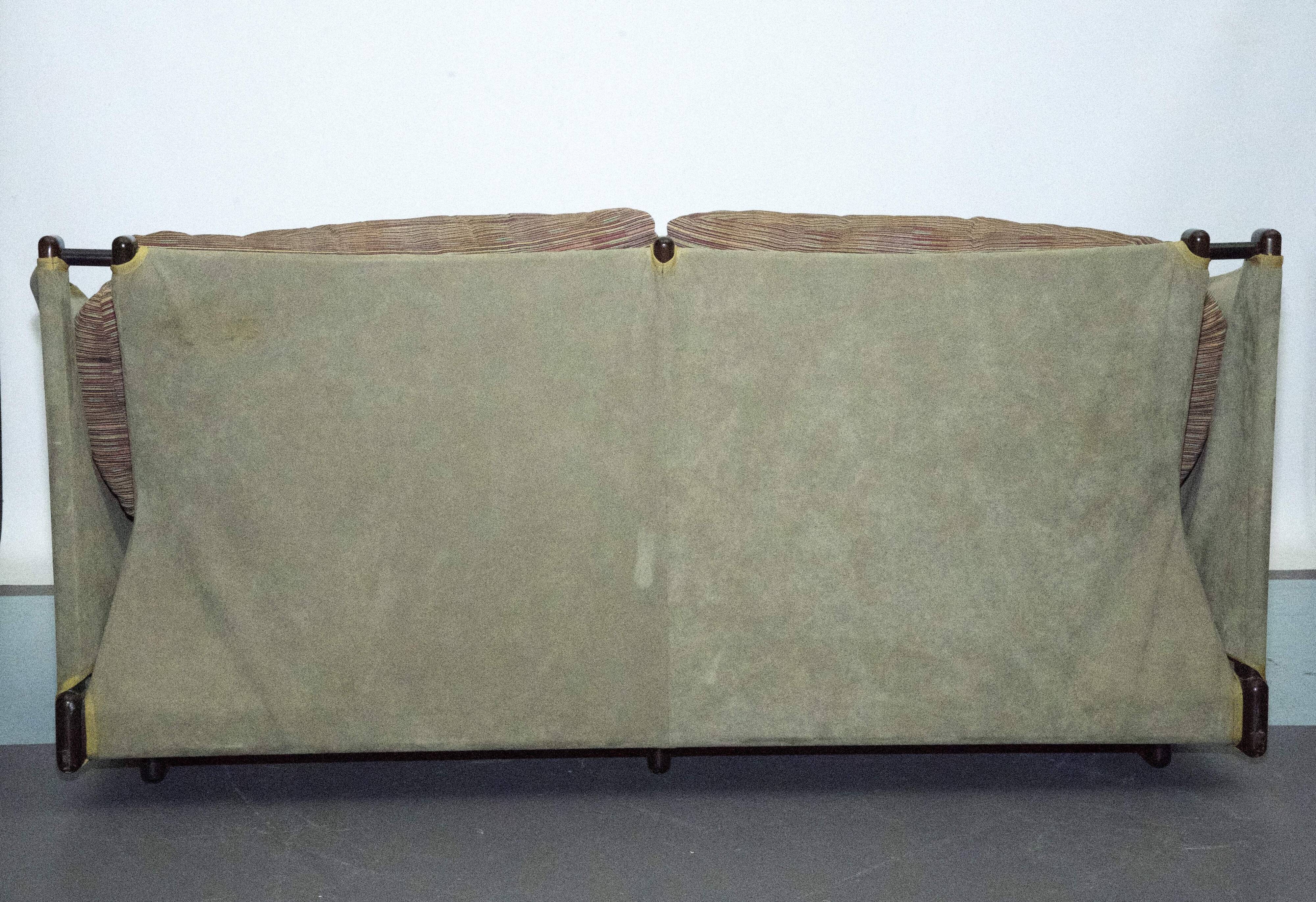 Italian love seat, model Violoncello, designed by Piero De Martini for Cassina, Italy, 1970s.