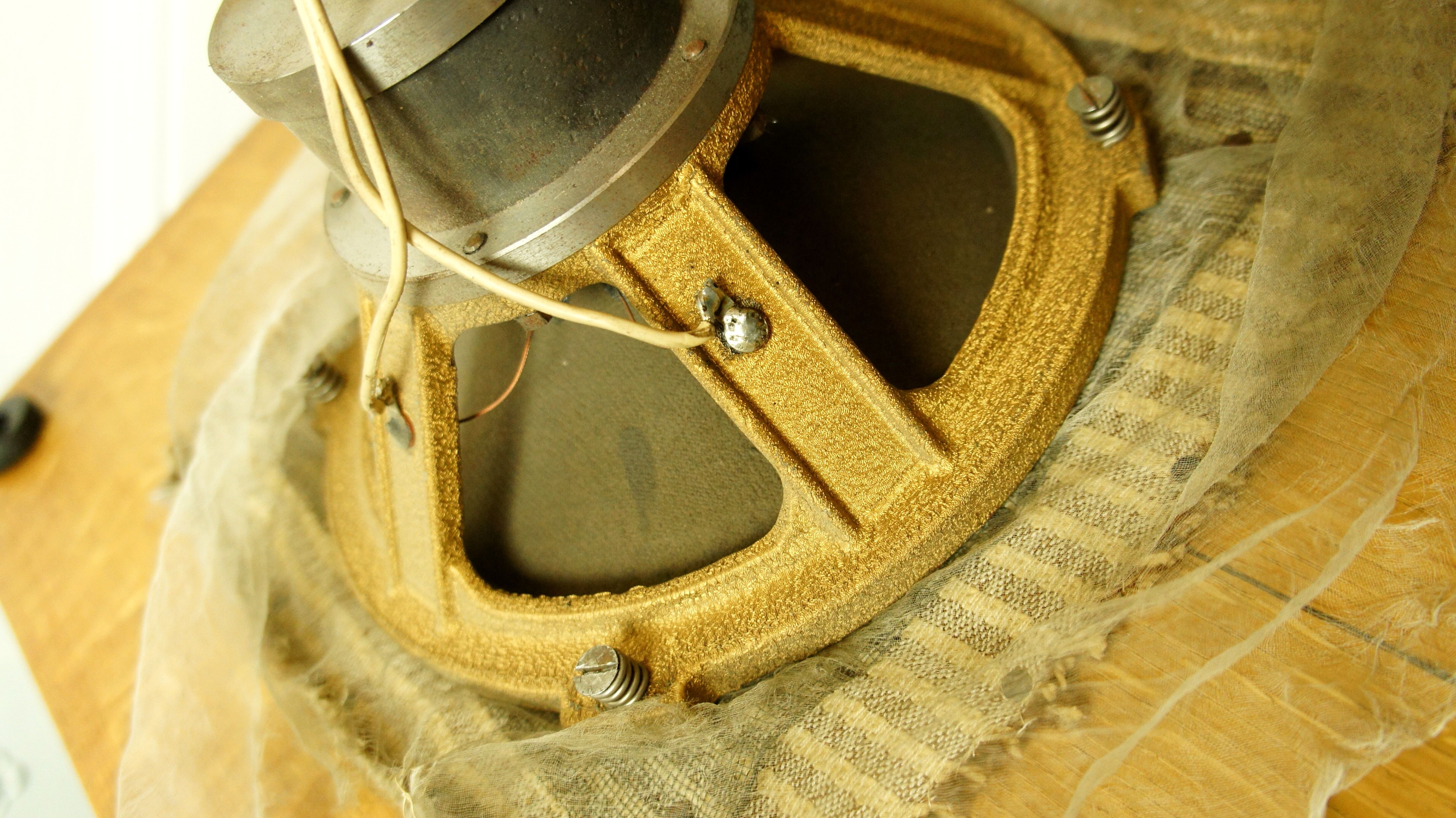 Golden oak compass stand & speaker cabinet 1960