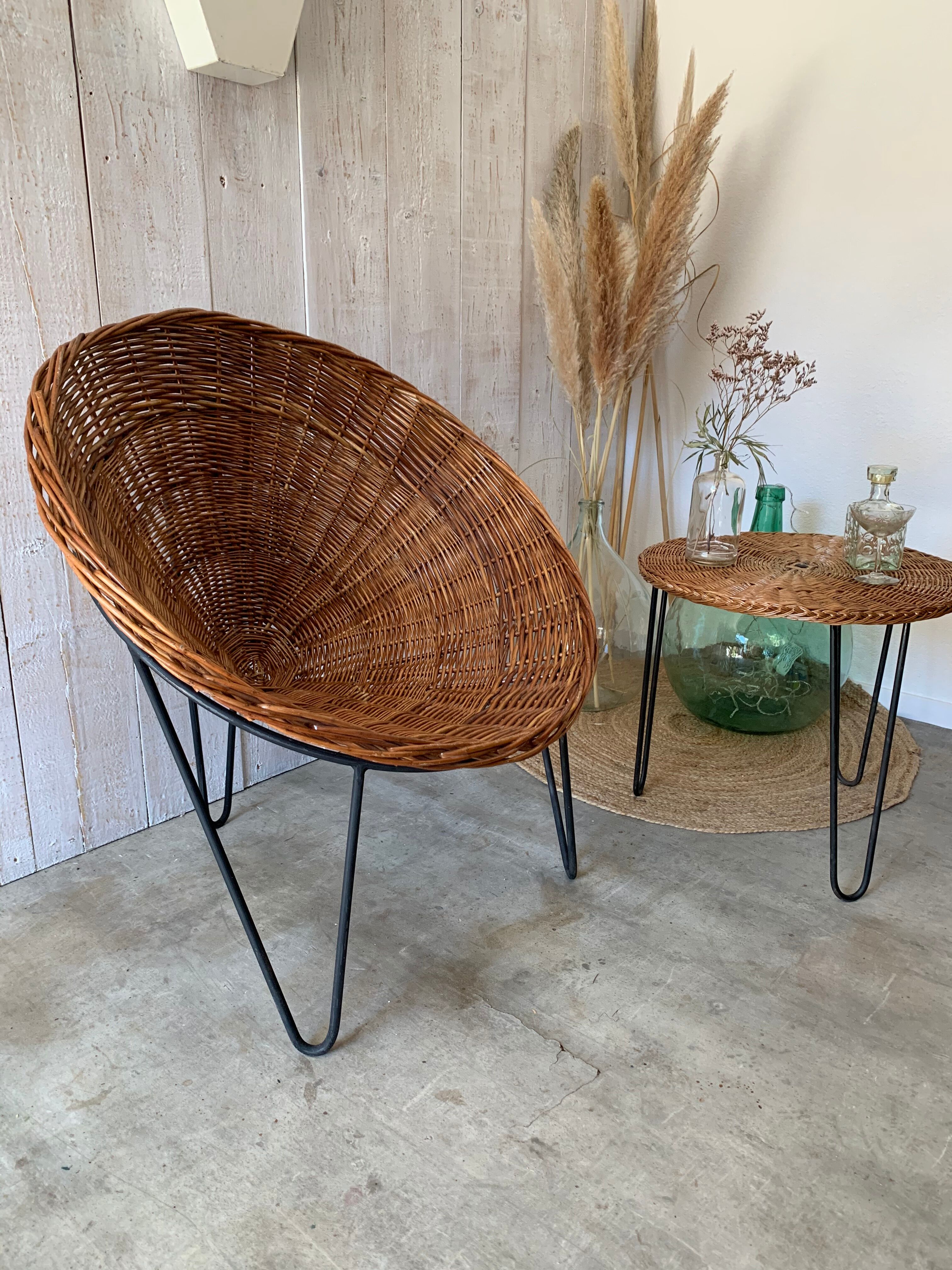 Pair of armchairs "baskets"
