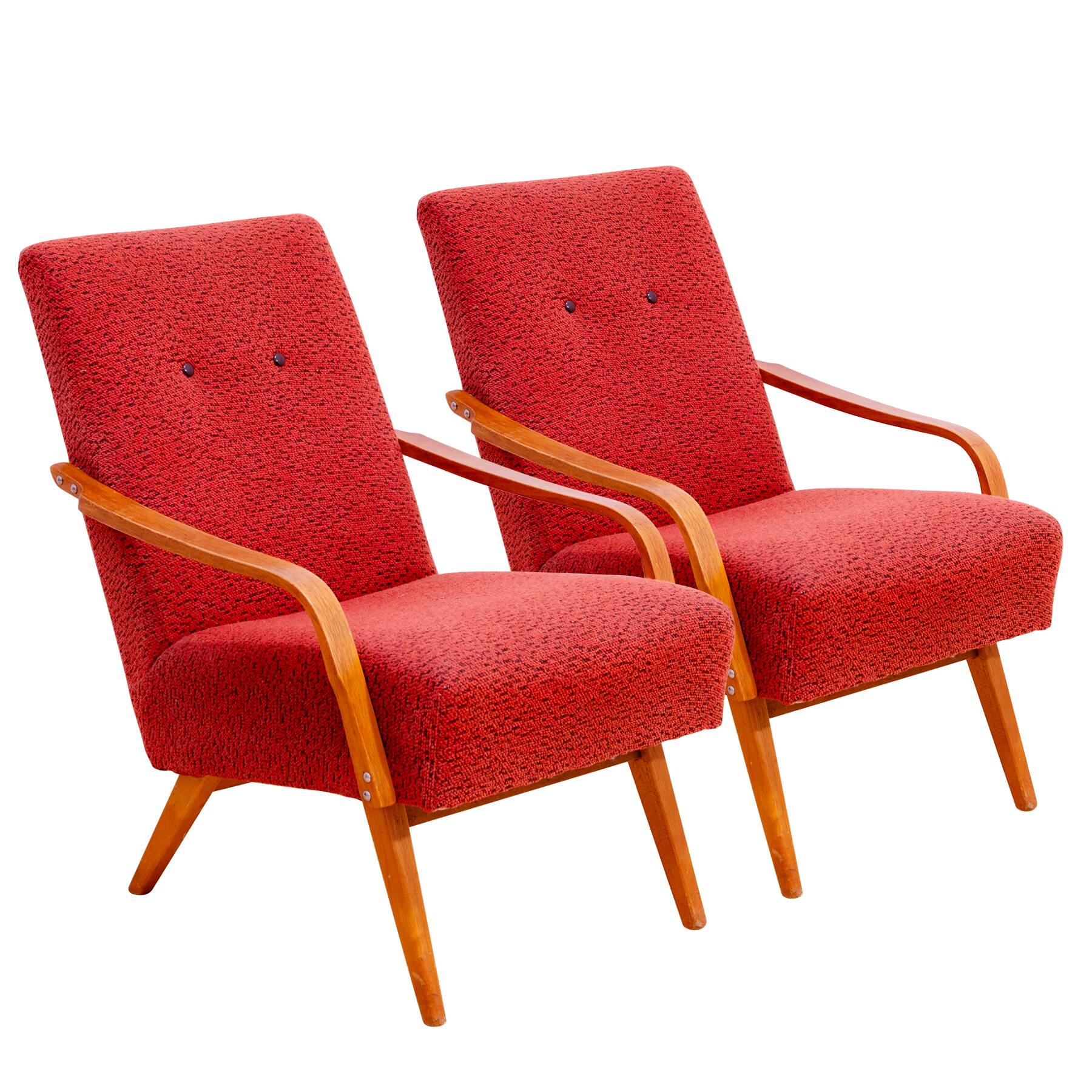 Paire de fauteuils vintage de Jaroslav Šmídek pour Cesky nabytek, 1960