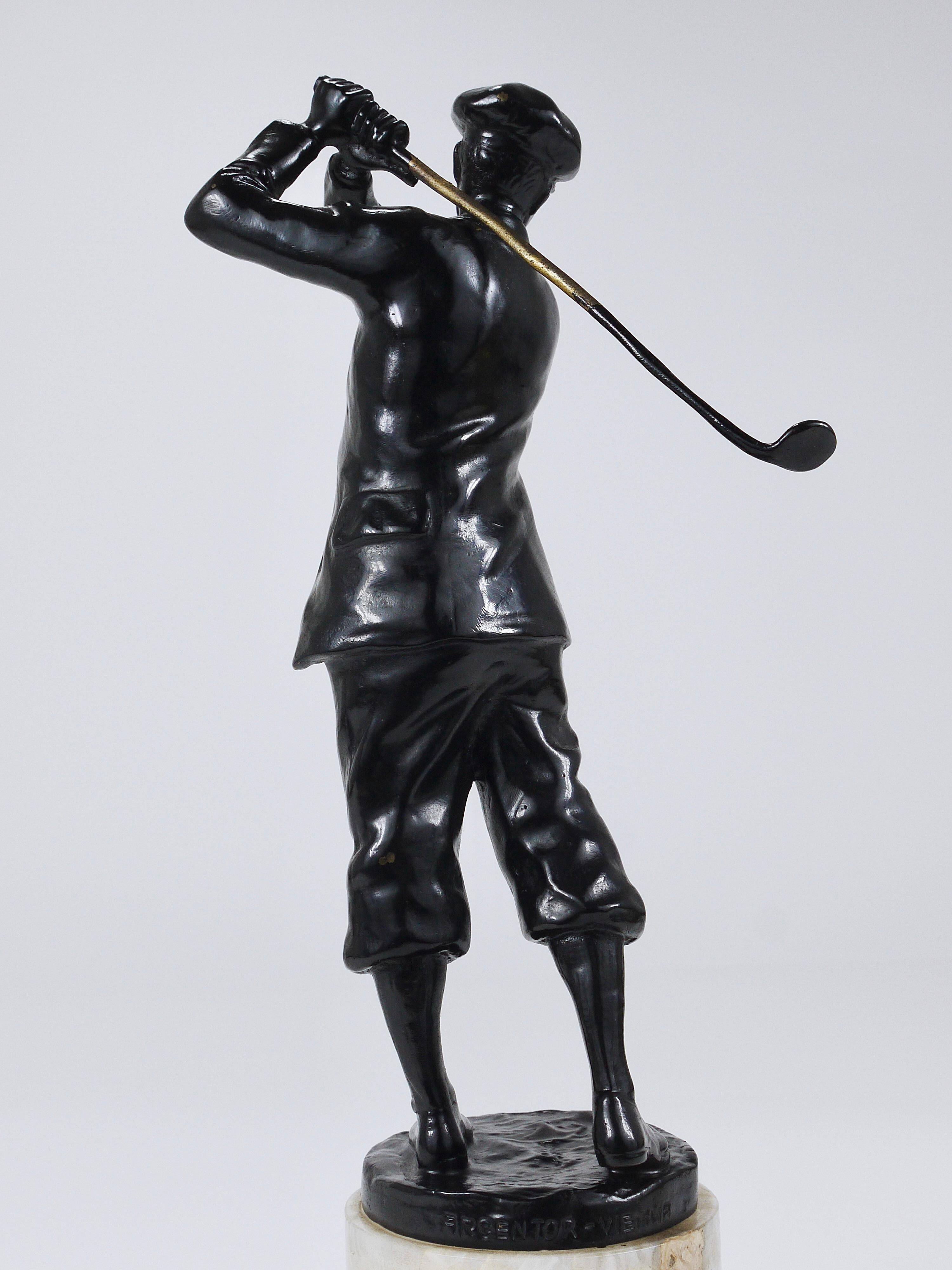 Bronze statue of the golfer Harry Vardon from the 1920s, Richard Thuss, Argentor Vienna.