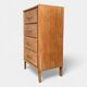 Chiffonnier pieds compas bois brut 1950