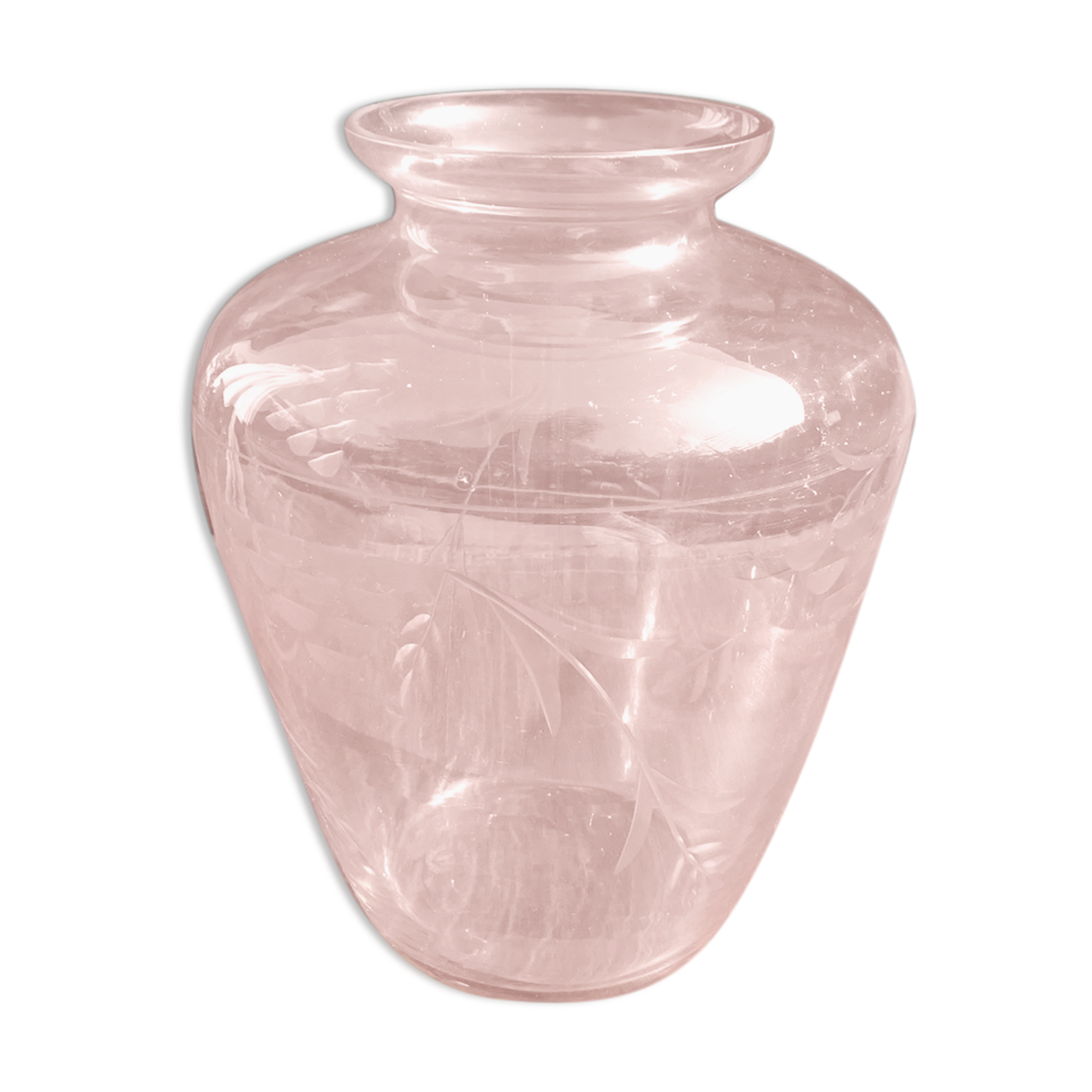 Bohemian glass vase years 40