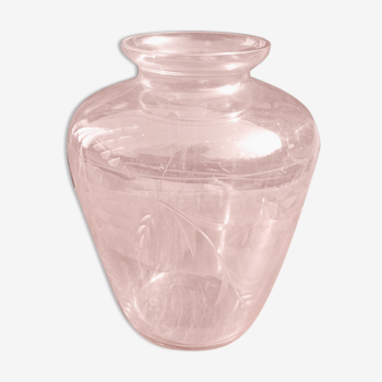 Vase verre boheme années 40