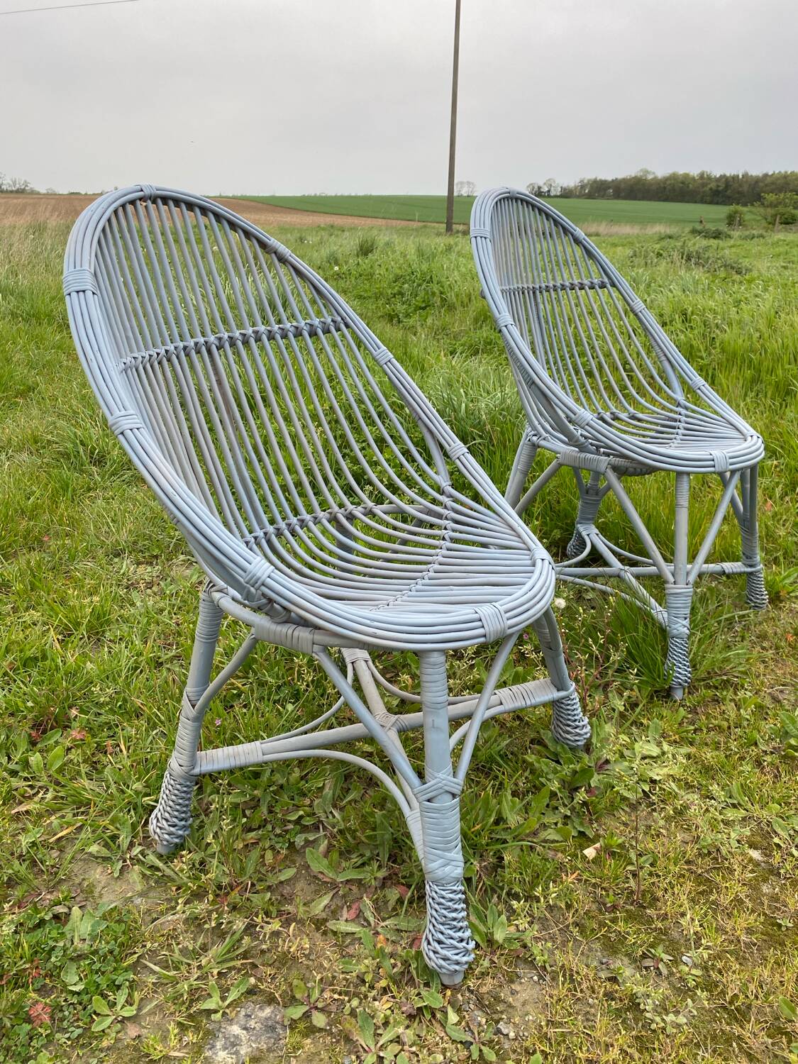 Rattan armchair