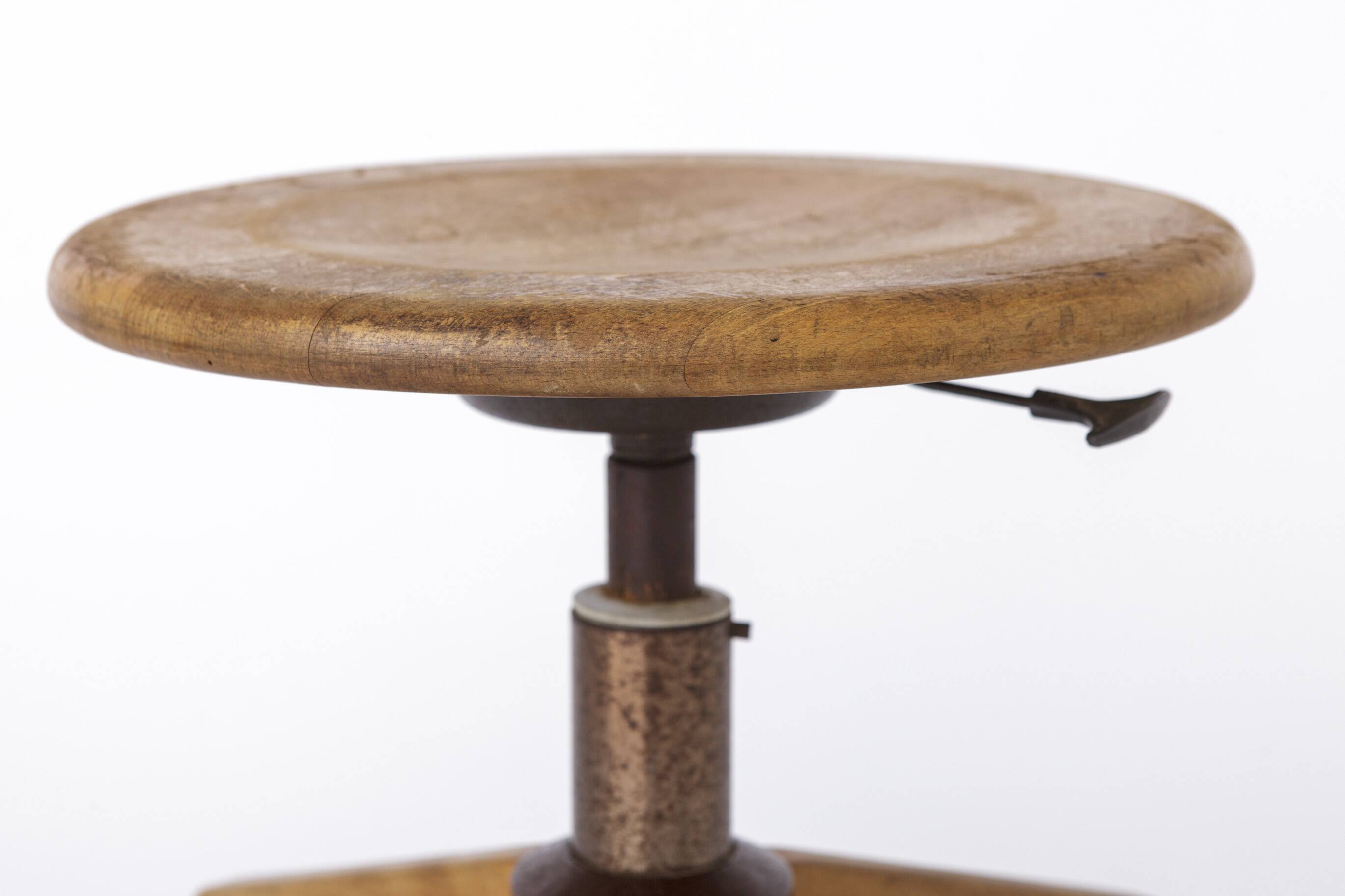 Industrial Stool 1950s by Sedus, Germany, adjustable
