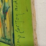 Oil on canvas signed 70's abstract