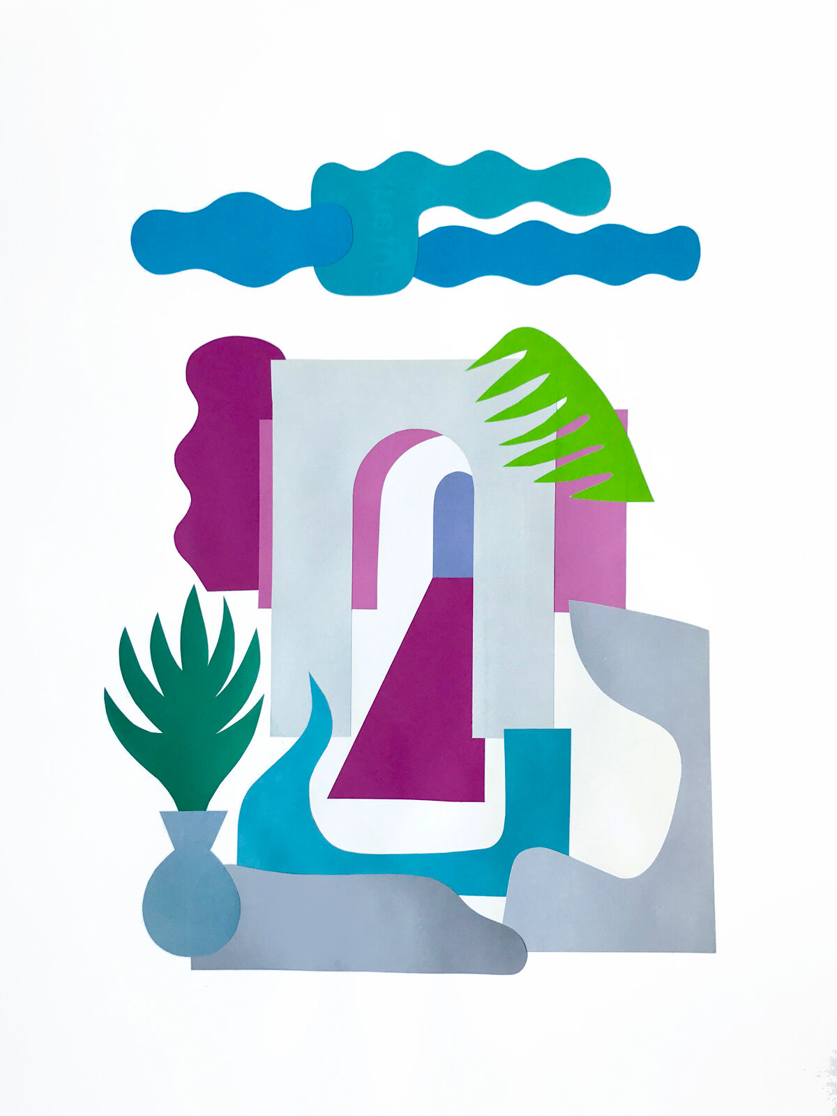 Collage original "Ruelle au Maroc"