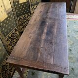 Farmhouse table in solid oak period 19th century restored